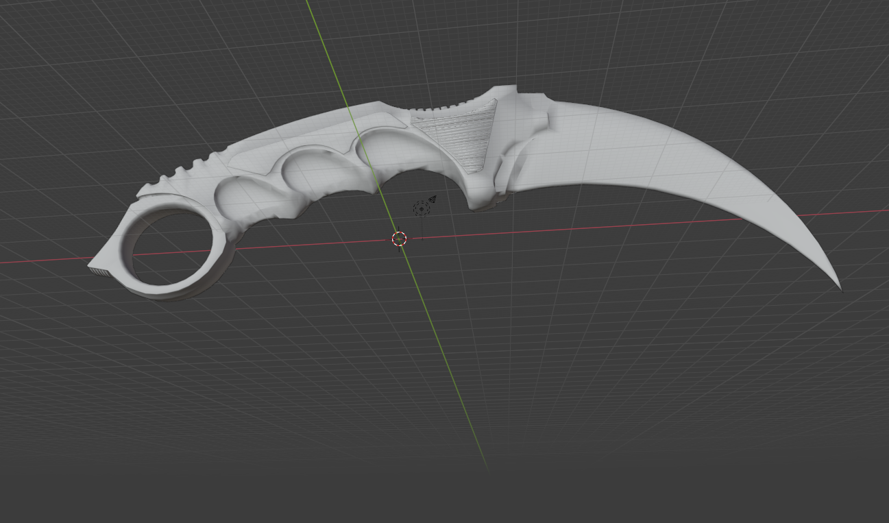 OBJ file Karambit Knife Counter Strike GO???Design to download and 3D